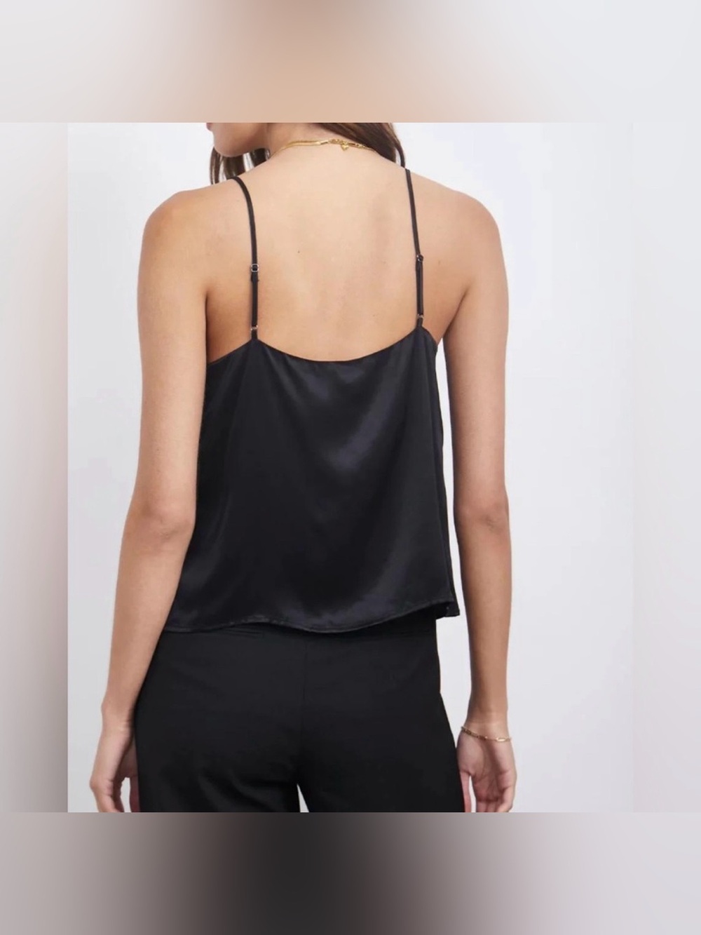 NEW Rails Paulo Top in Black | Luxe Tank Top V-neck Tank Cami | Size Large L - Picture 5 of 16